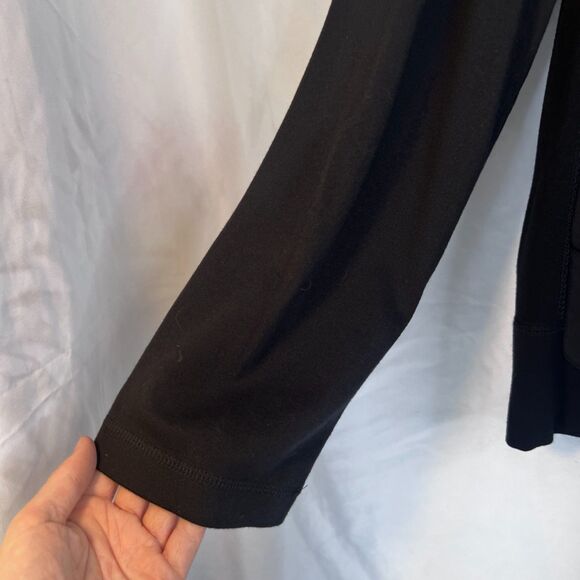 Chicos Zenergy Gold Zip Black Jacket Mesh Accents Casual Basic Size 2-12/14 - Picture 6 of 12